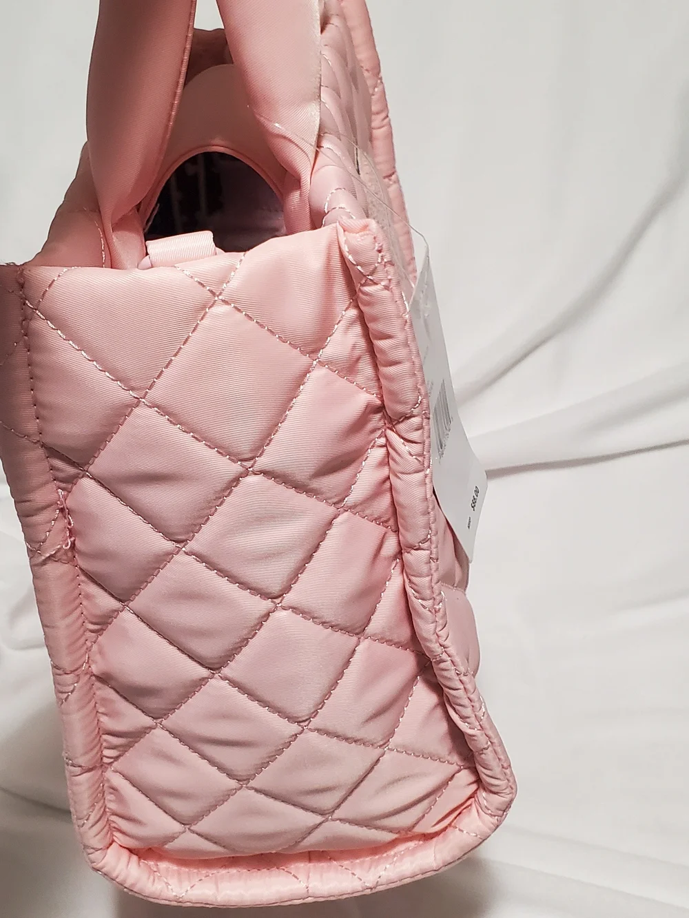 Quilted Pink Heart Tote Bag
